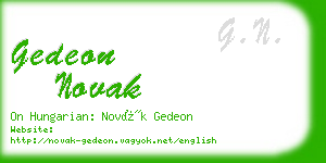 gedeon novak business card